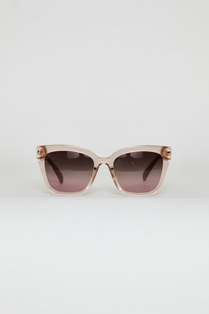 Mauve Frame Smoke Lens Sunglasses - Mauve
