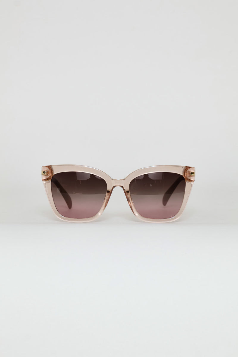 Mauve Frame Smoke Lens Sunglasses - Mauve