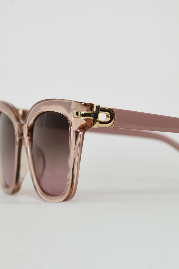 Mauve Frame Smoke Lens Sunglasses - Mauve