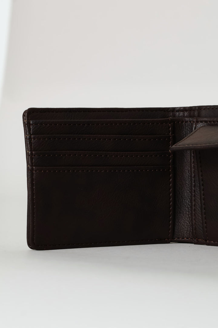 Bill Fold With Removable Cardholder Wallet - Brown