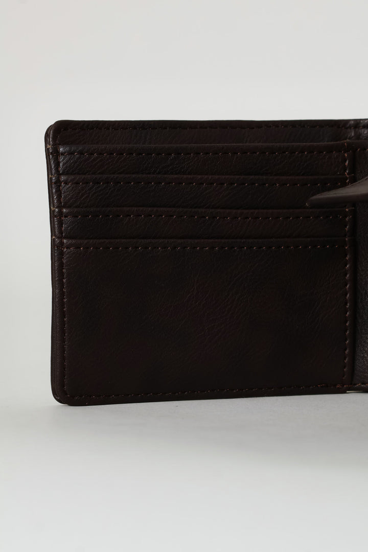 Bill Fold With Removable Cardholder Wallet - Brown