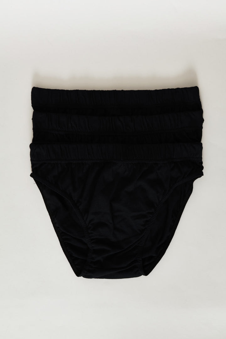 3 Pack Value Briefs - Black