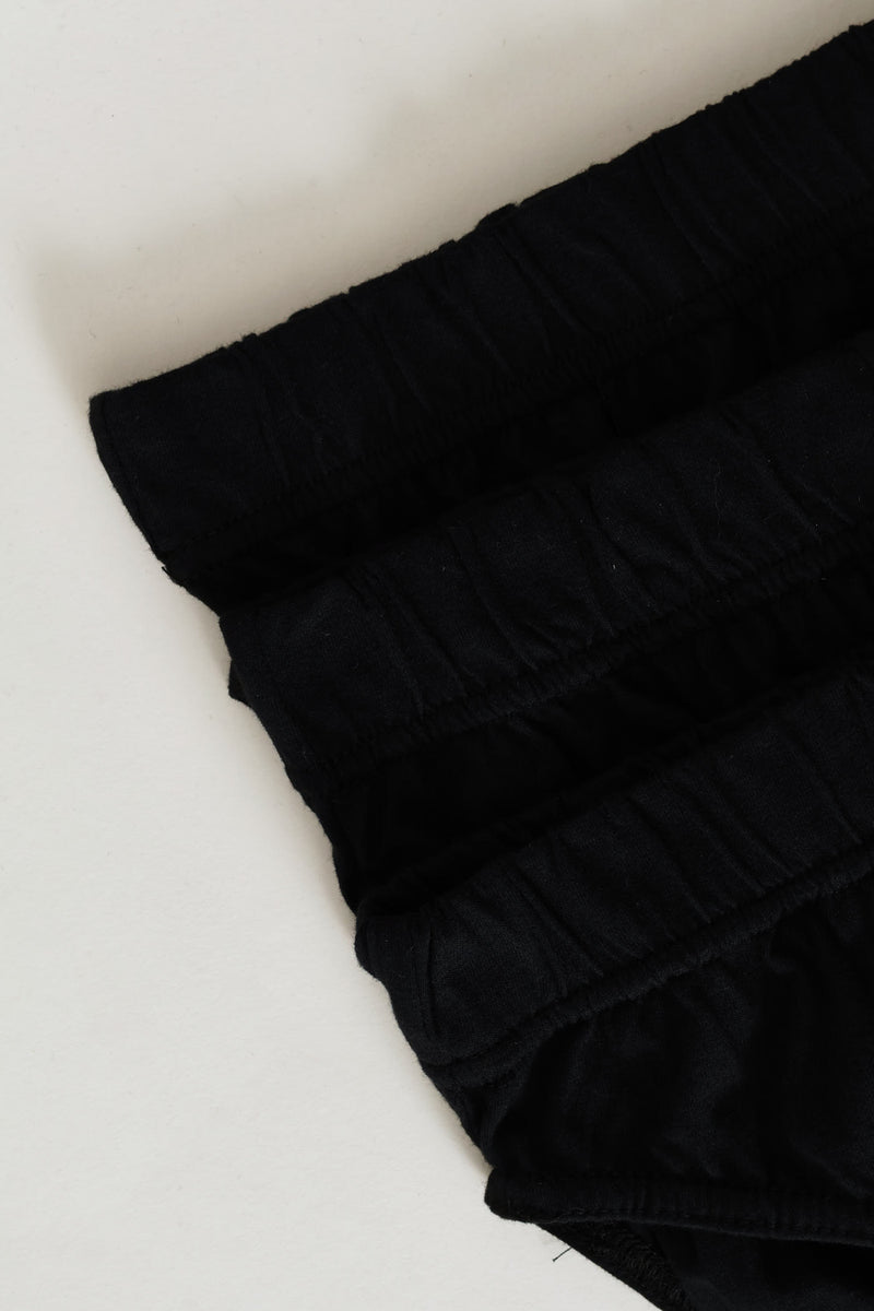 3 Pack Value Briefs - Black