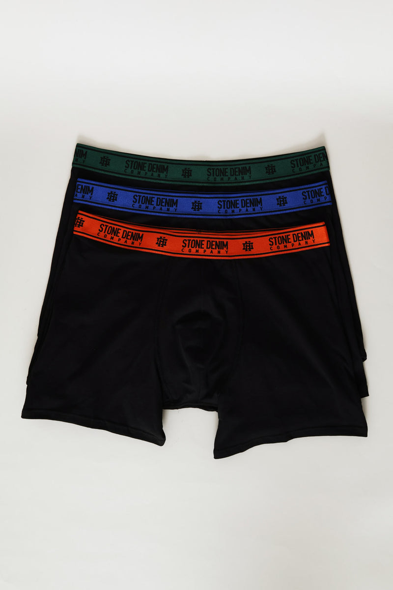 3 Pack Long Length Trunks - Black