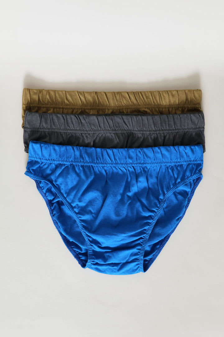 3 Pack Value Briefs - Blue/Fatigue/Grey