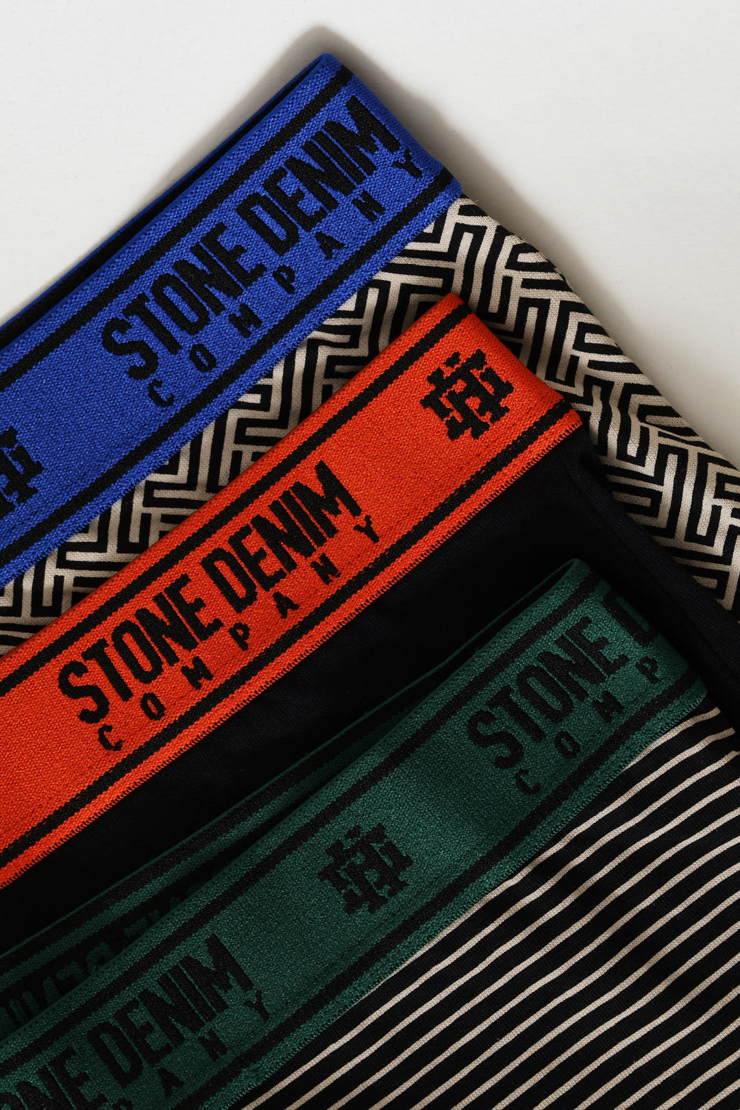 3 Pack Long Length Fashion Trunks - Multi
