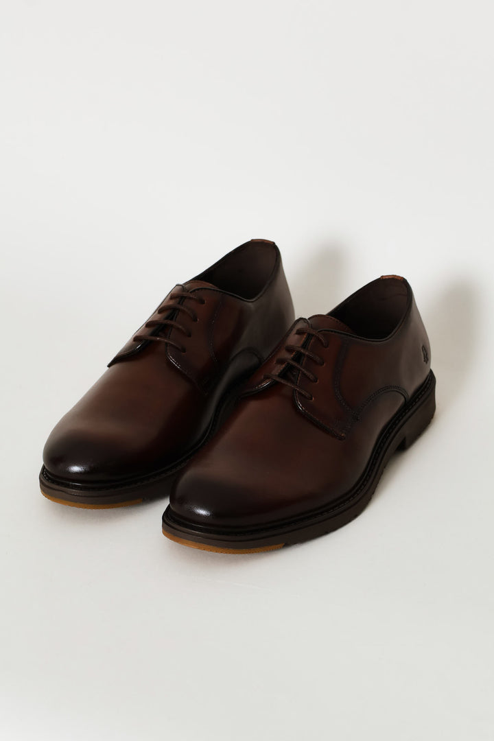 Talon Lace Up Derby Shoe - Brown