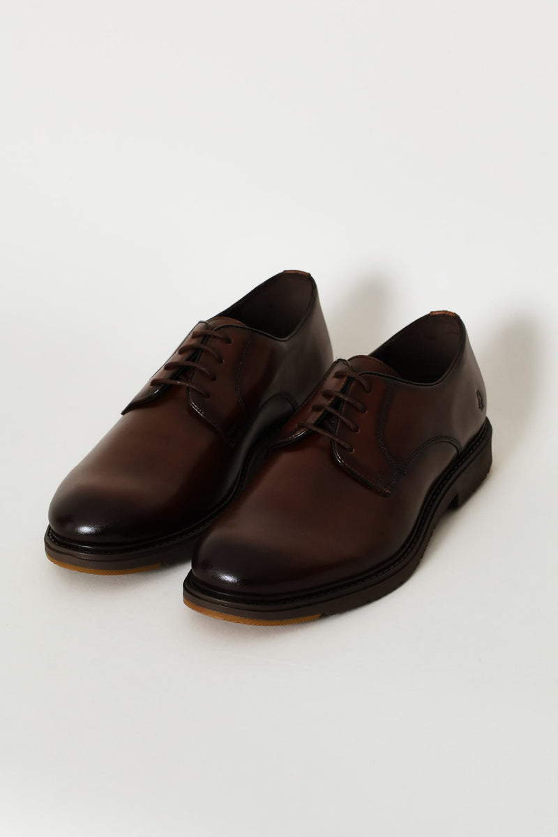 Talon Lace Up Derby Shoe - Brown