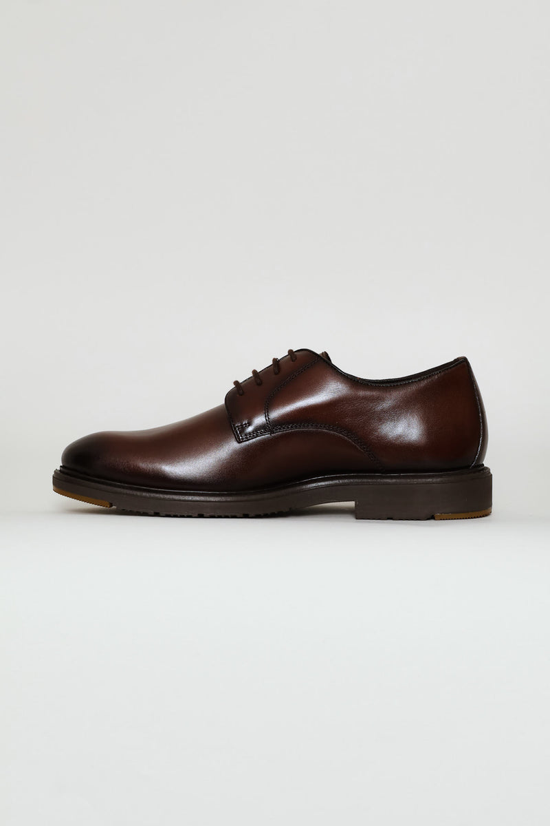 Talon Lace Up Derby Shoe - Brown