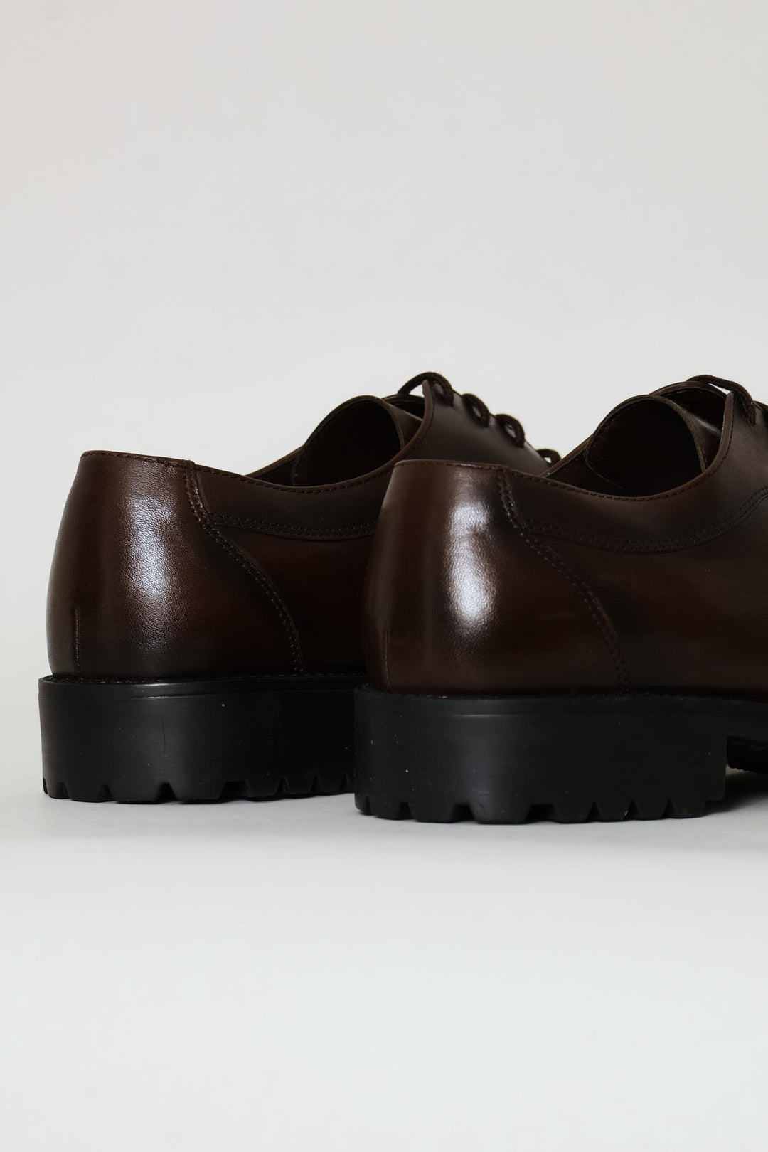 Leather Smart Casual Lace Up Shoe - Chocolate
