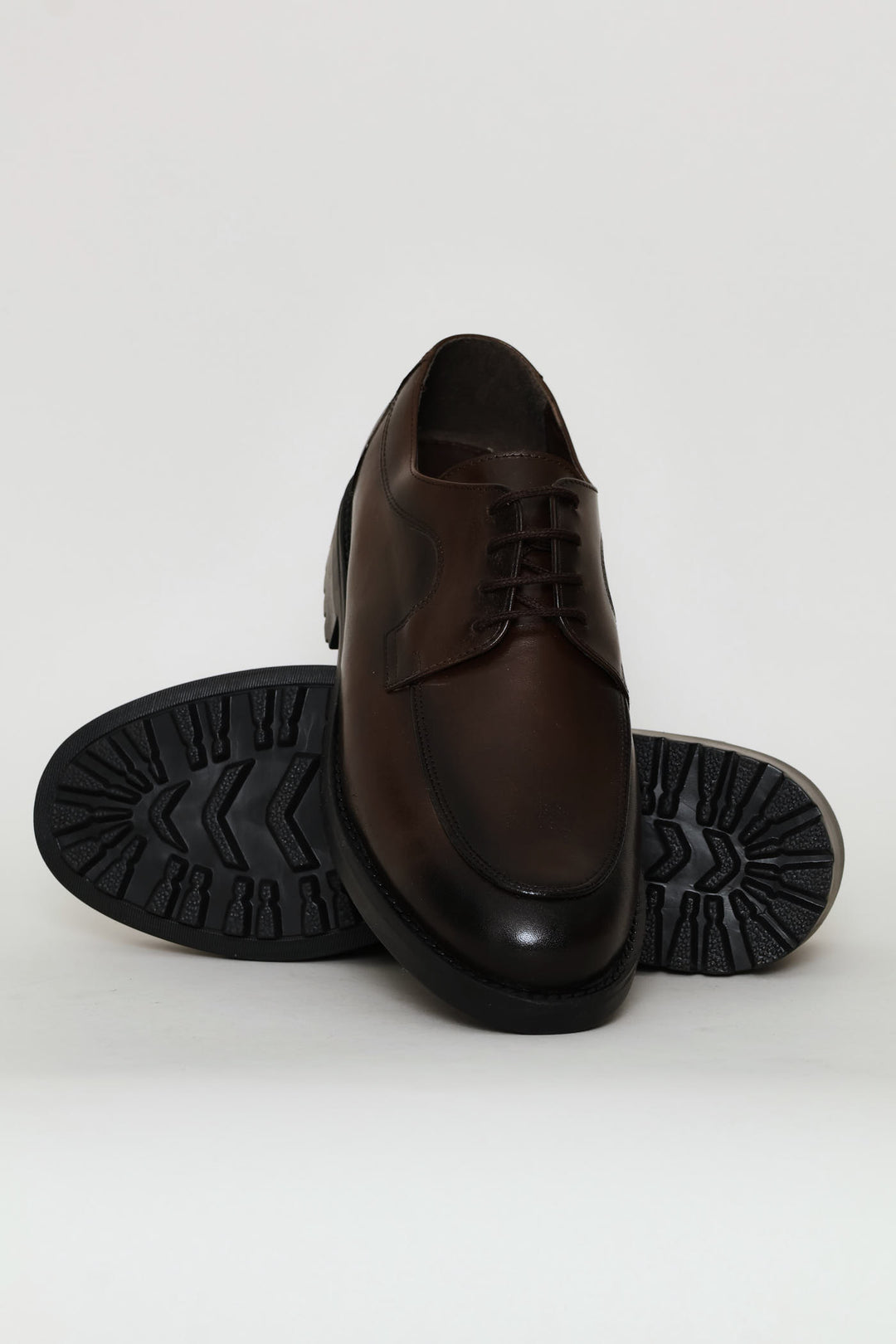 Leather Smart Casual Lace Up Shoe - Chocolate