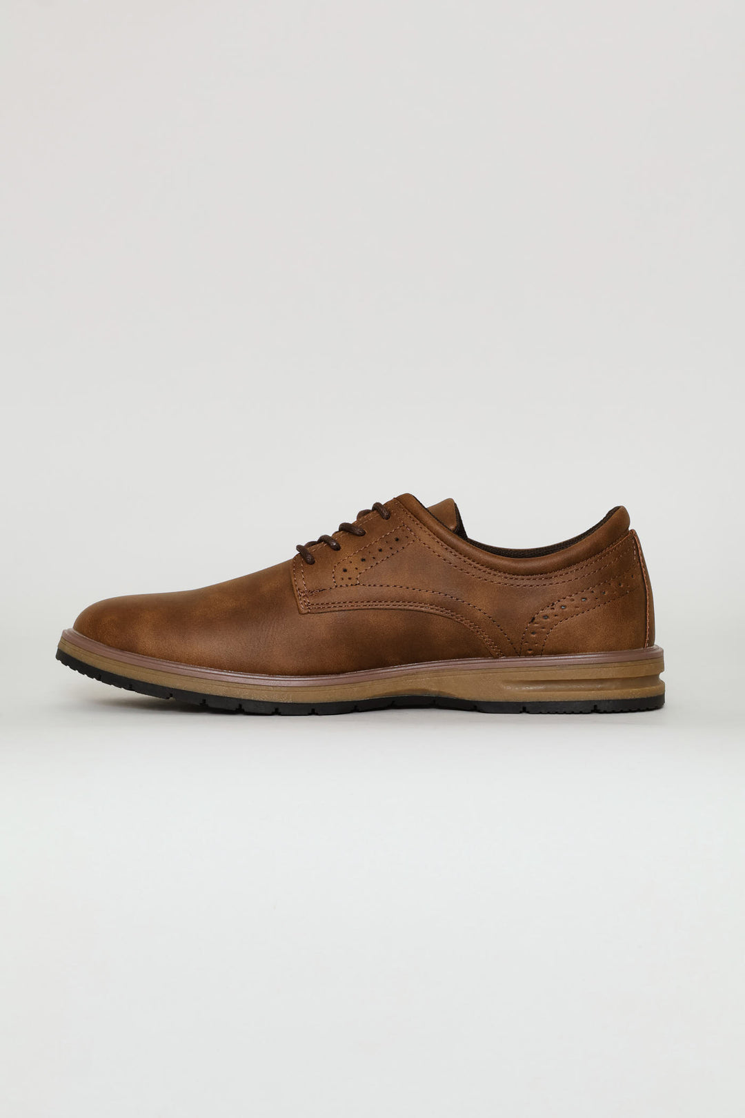 Smart Casual Lace Up Derby Shoe - Tan