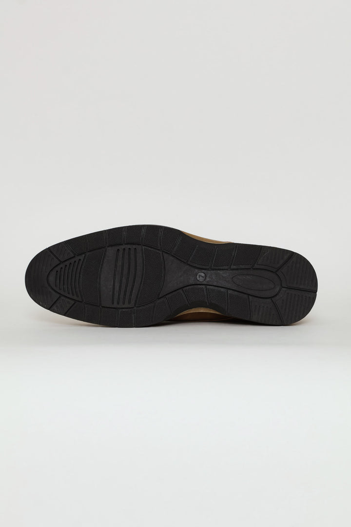 Smart Casual Lace Up Derby Shoe - Tan