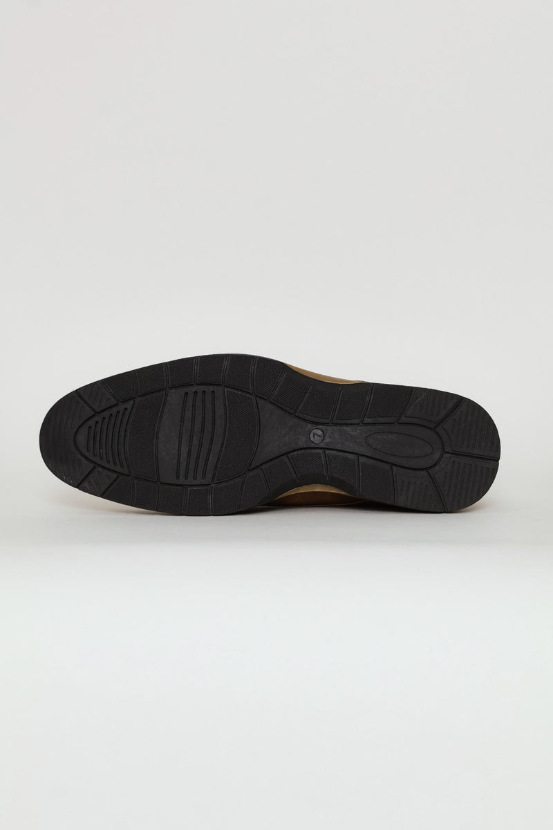 Smart Casual Lace Up Derby Shoe - Tan