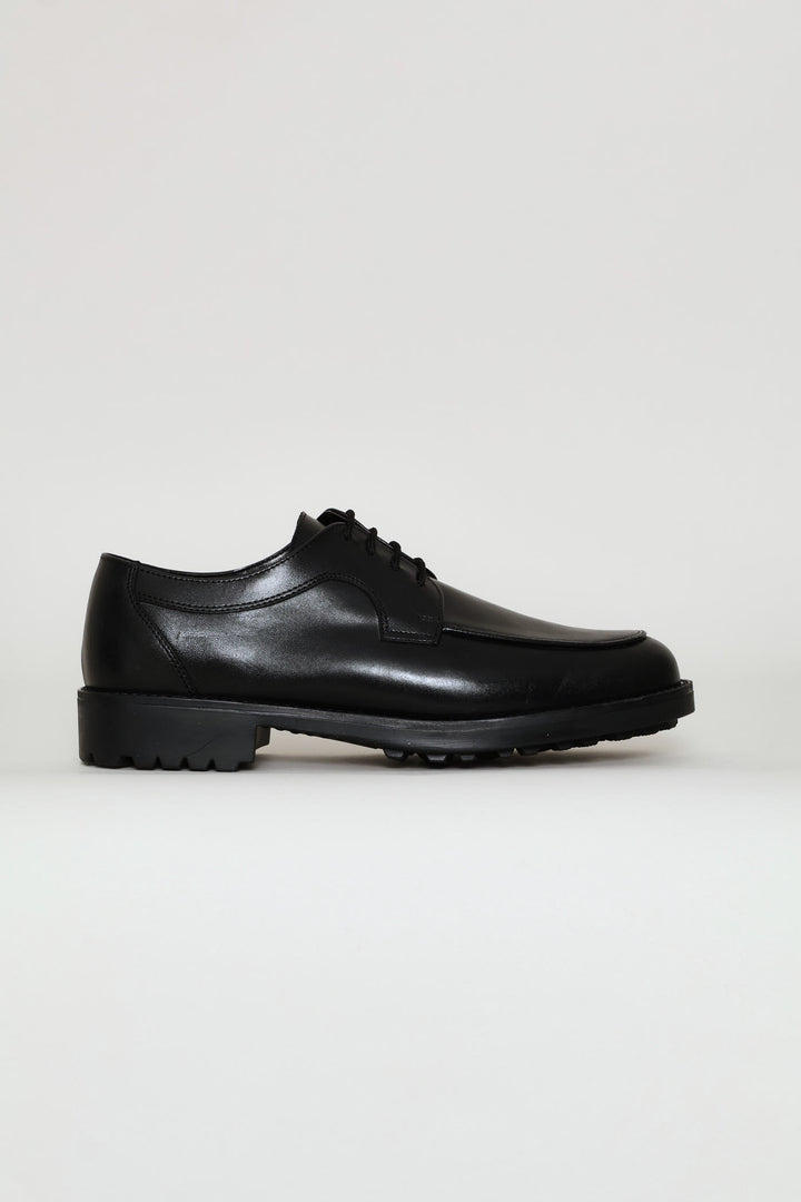 Leather Smart Casual Lace Up Shoe - Black