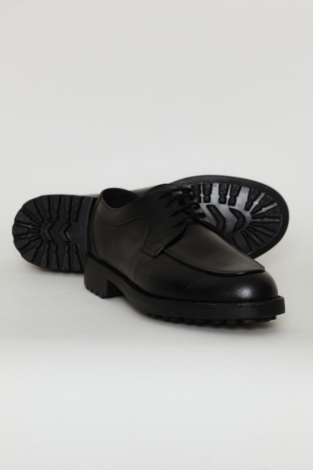 Leather Smart Casual Lace Up Shoe - Black