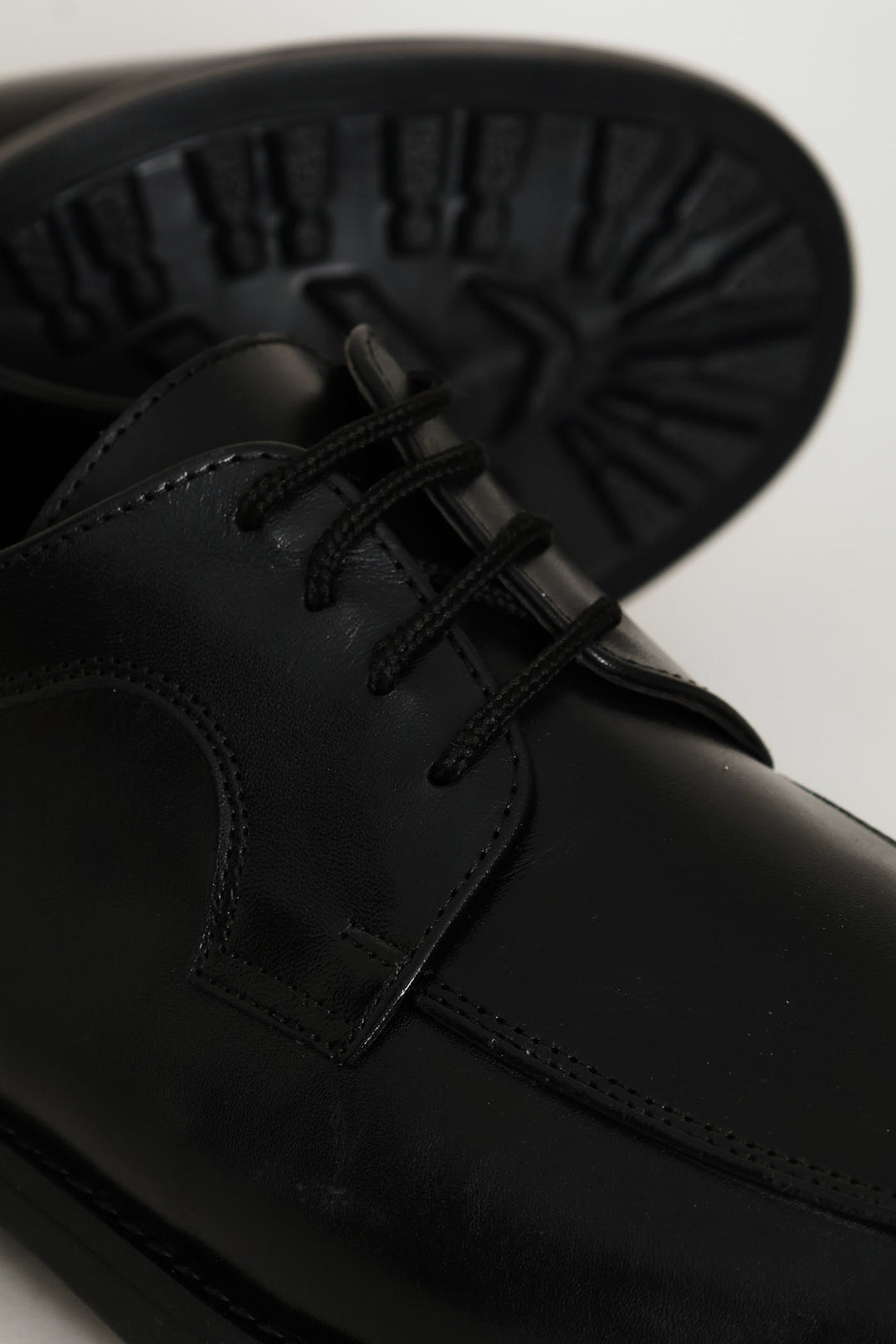 Leather Smart Casual Lace Up Shoe - Black