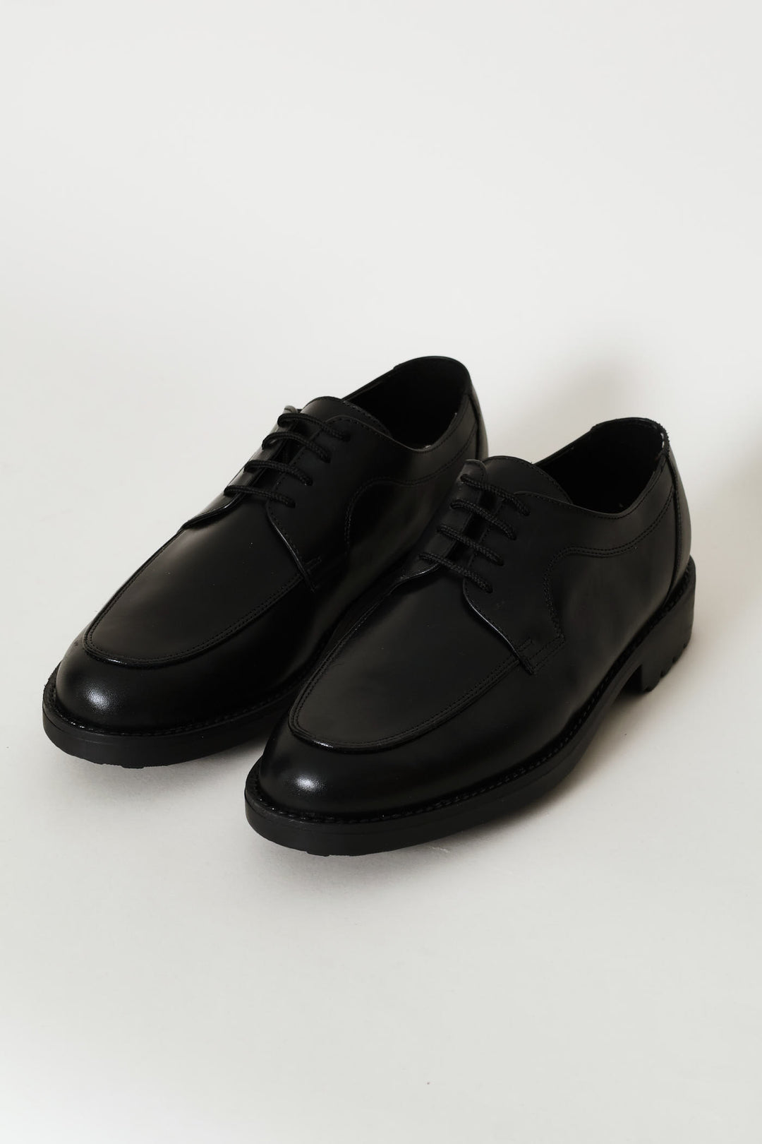 Leather Smart Casual Lace Up Shoe - Black