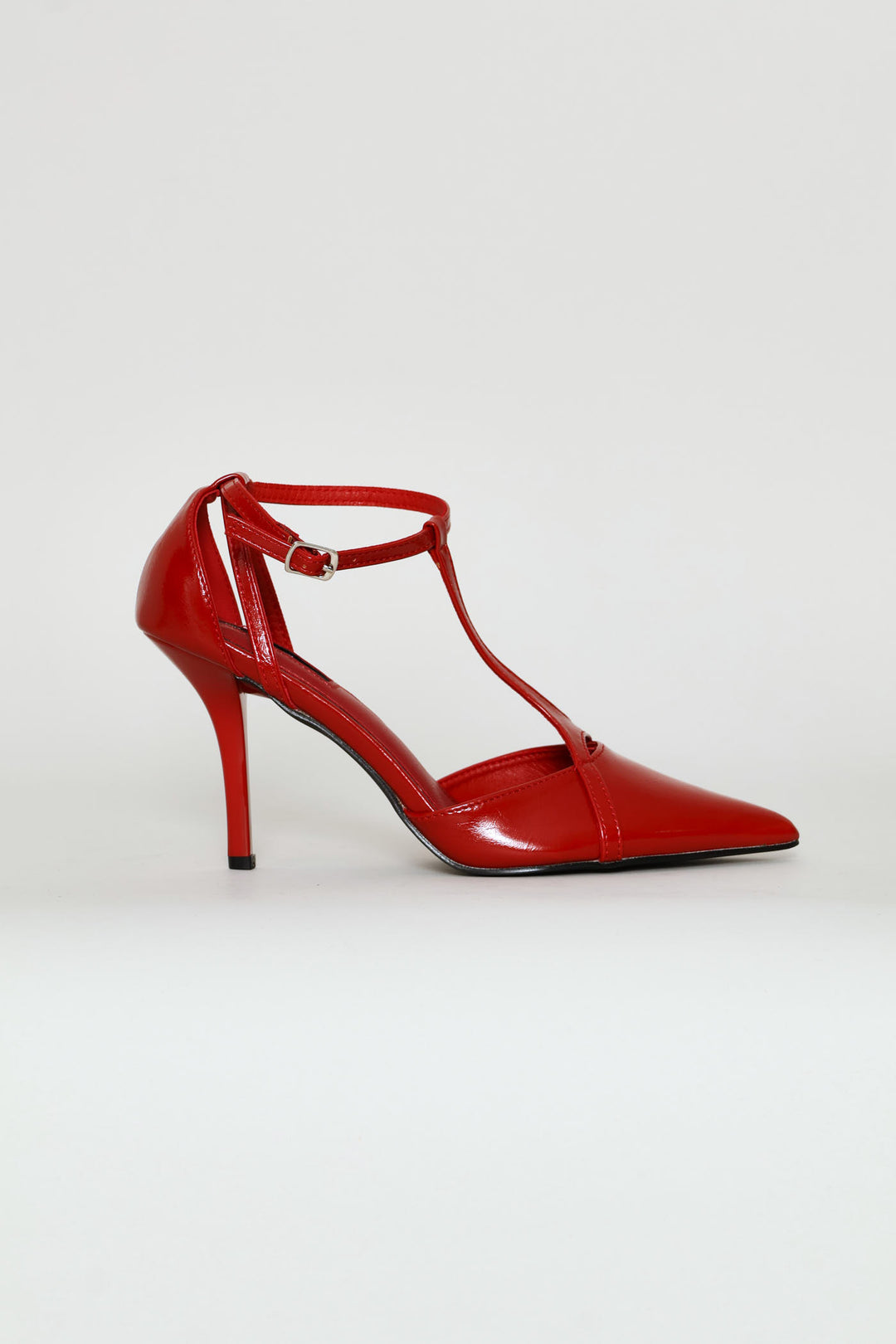 T-Bar Court Heel - Red