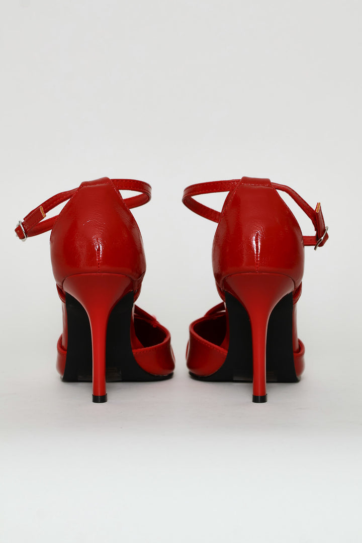 T-Bar Court Heel - Red
