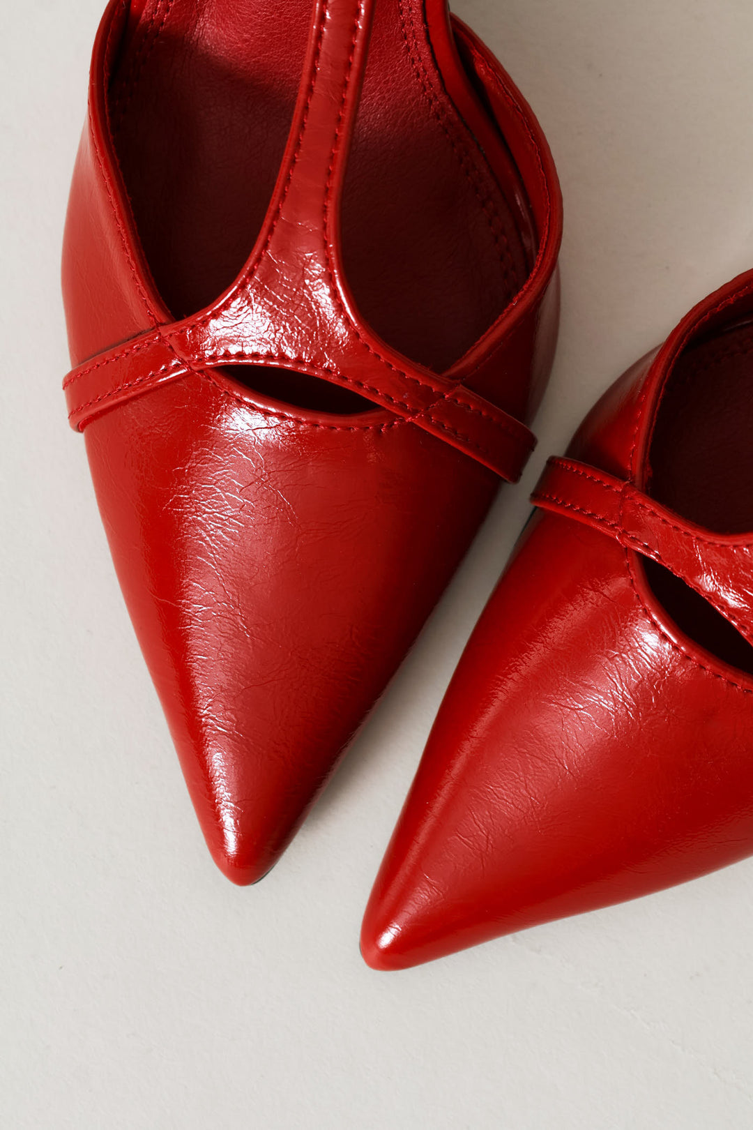 T-Bar Court Heel - Red