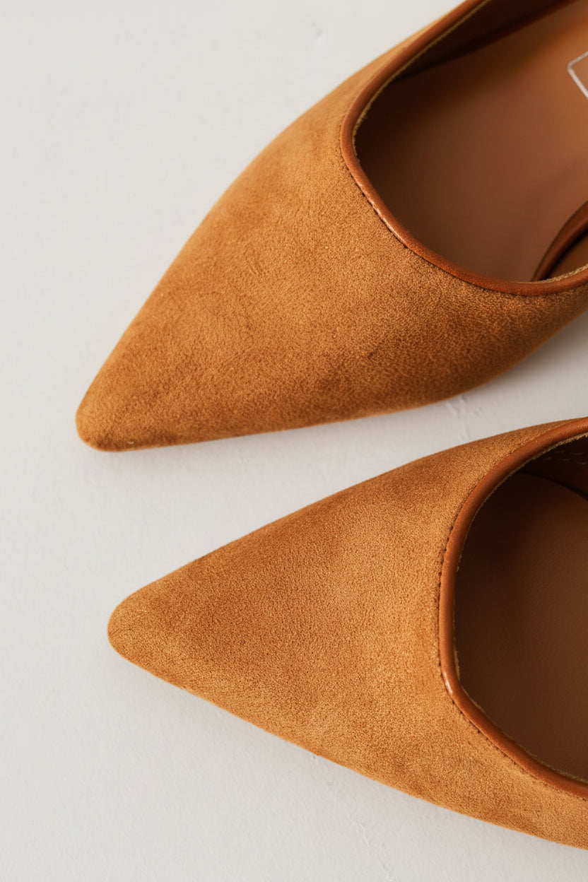 Contrast Binding Mary Jane Slingback Heel - Tan