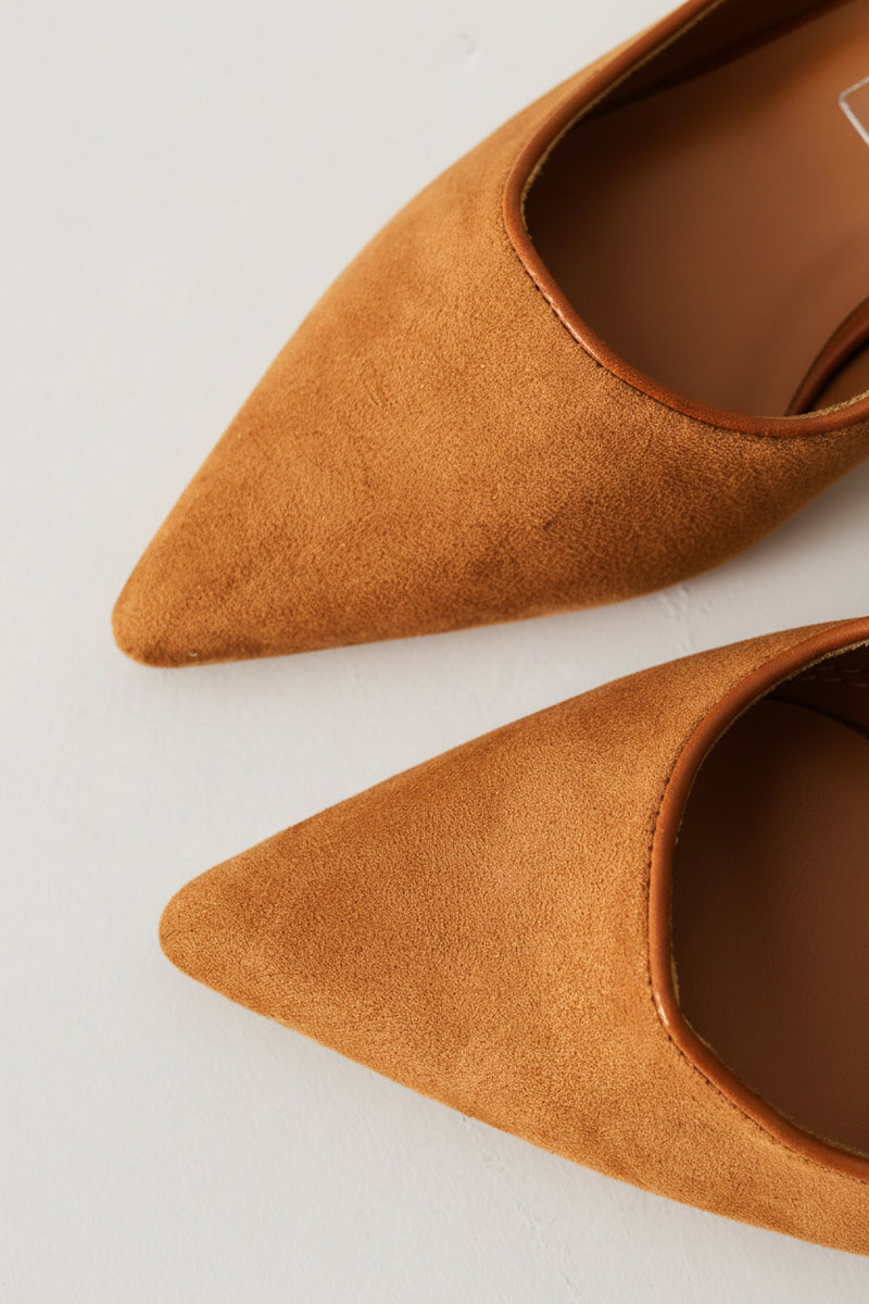 Contrast Binding Mary Jane Slingback Heel - Tan