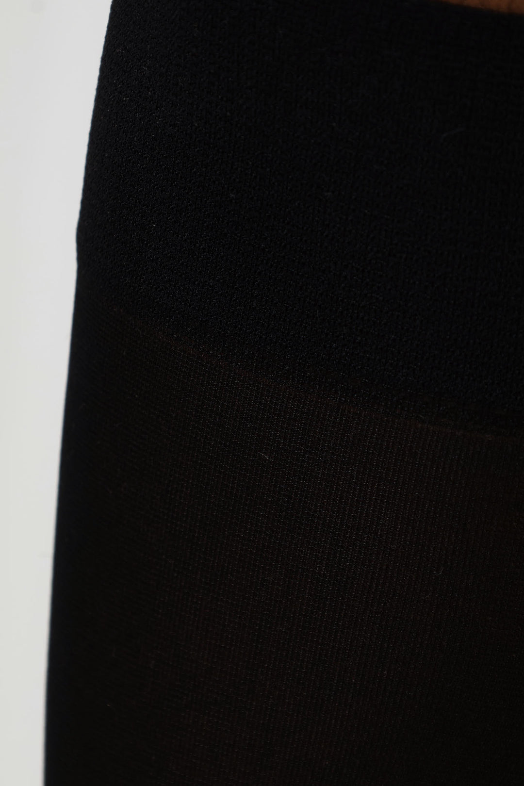 3 Pack Opaque Knee High Stockings - Black