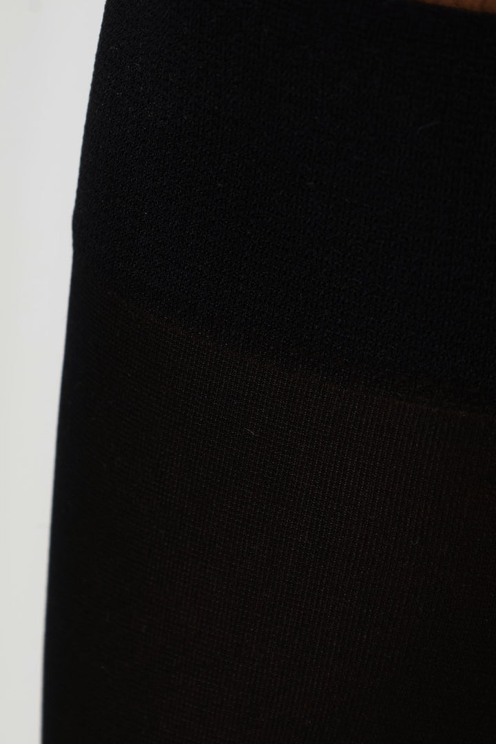 3 Pack Opaque Knee High Stockings - Black