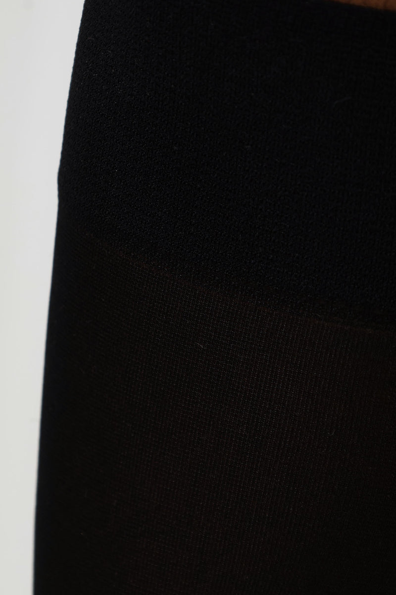 3 Pack Opaque Knee High Stockings - Black