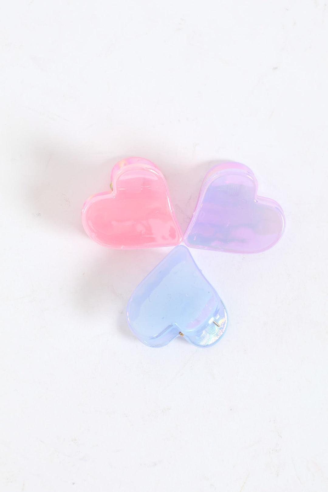 Girls Heart Clips - Multi
