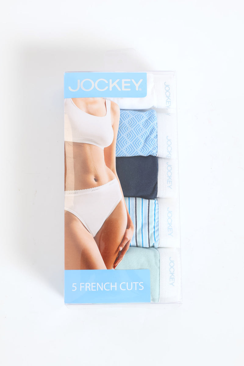 5 Pack Cotton Hi-Cut Classic Panties - Multi