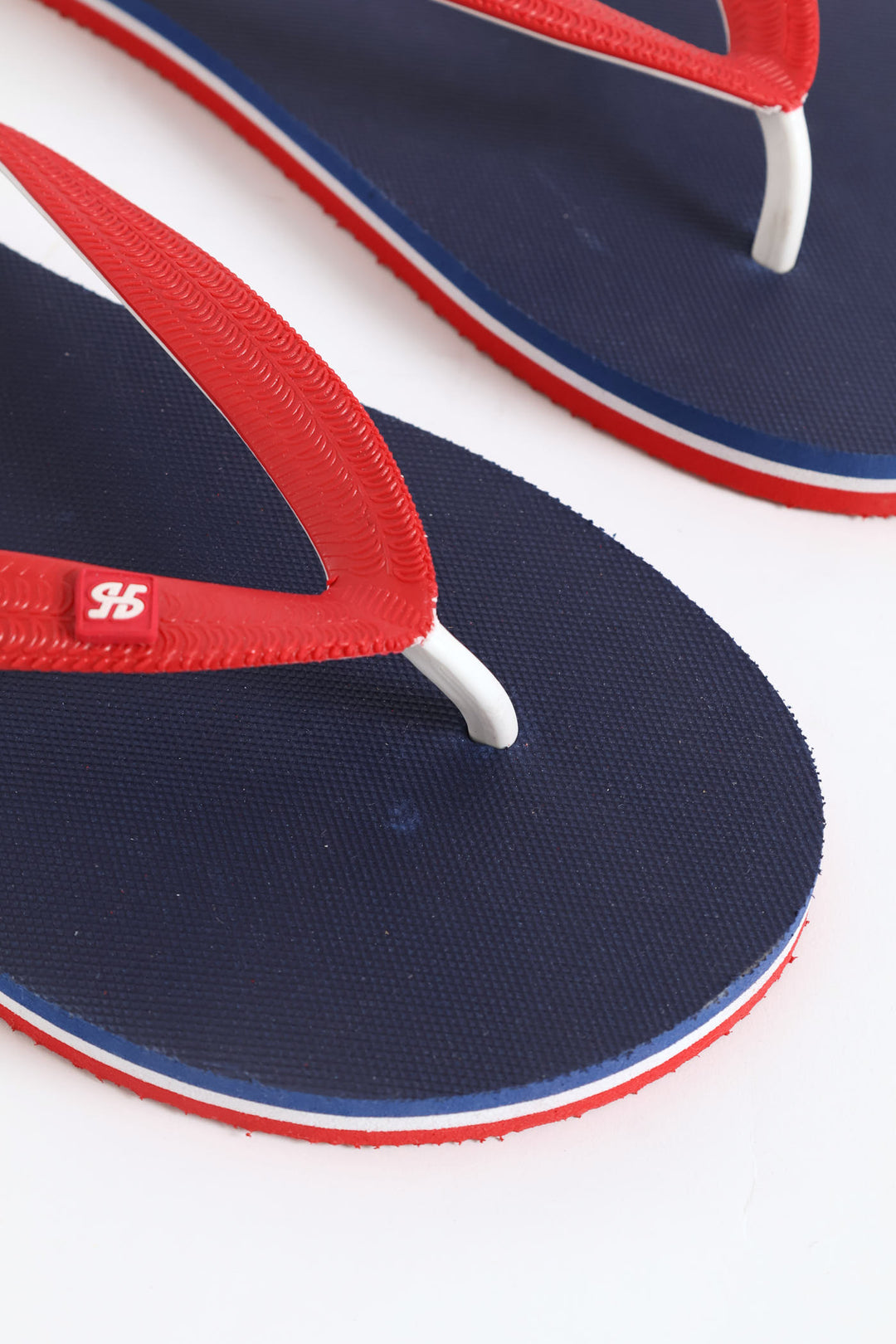 Basic Rubber Flip Flop - Navy/Red