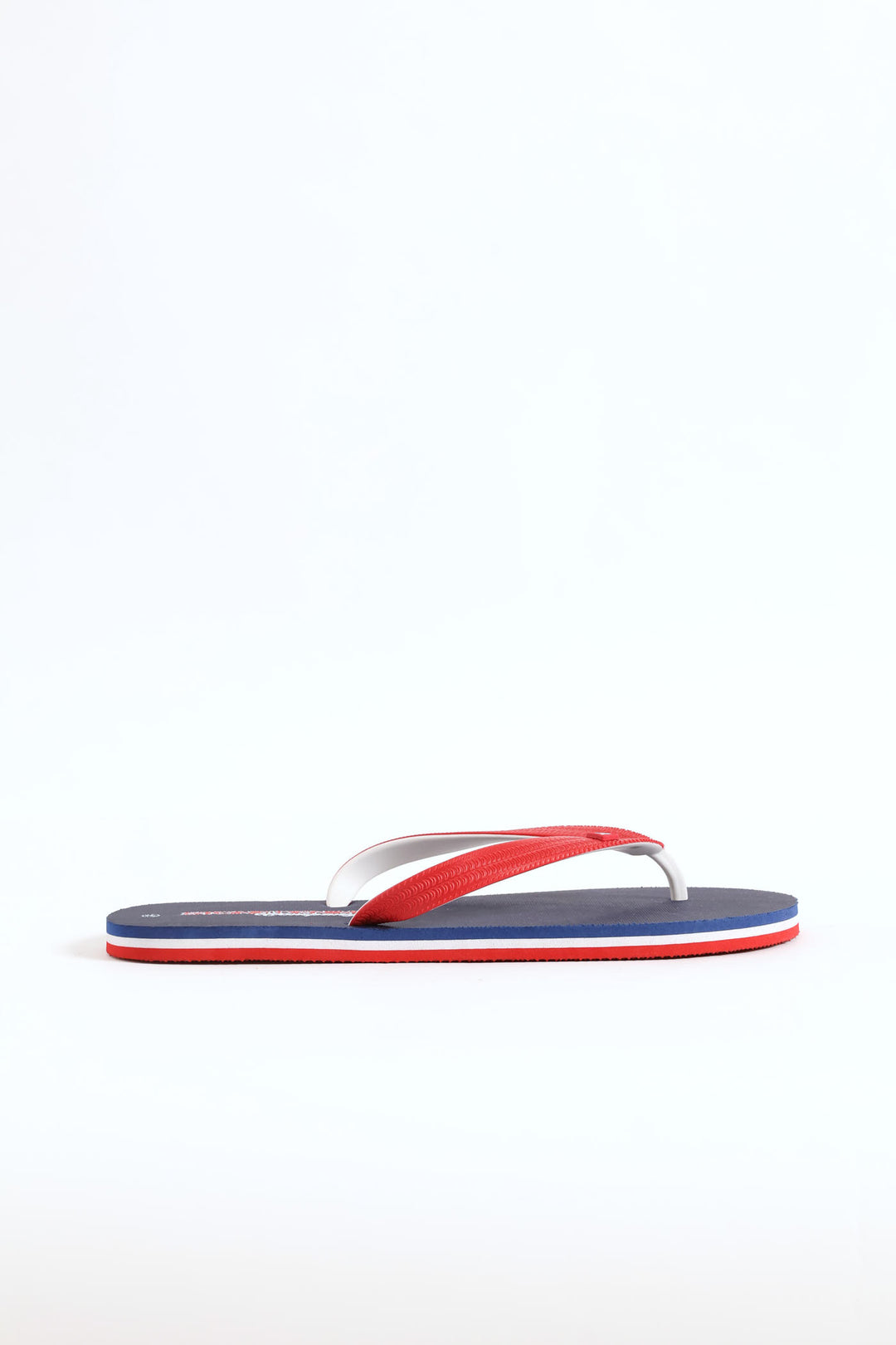 Basic Rubber Flip Flop - Navy/Red