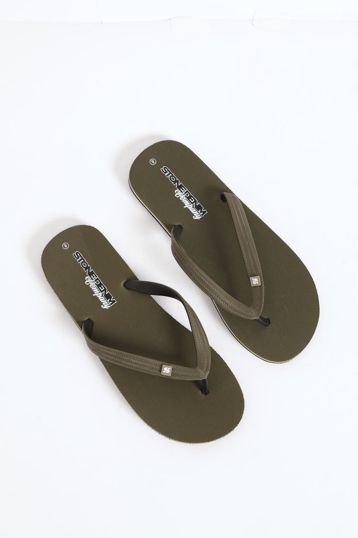 Basic Rubber Flip Flop - Olive