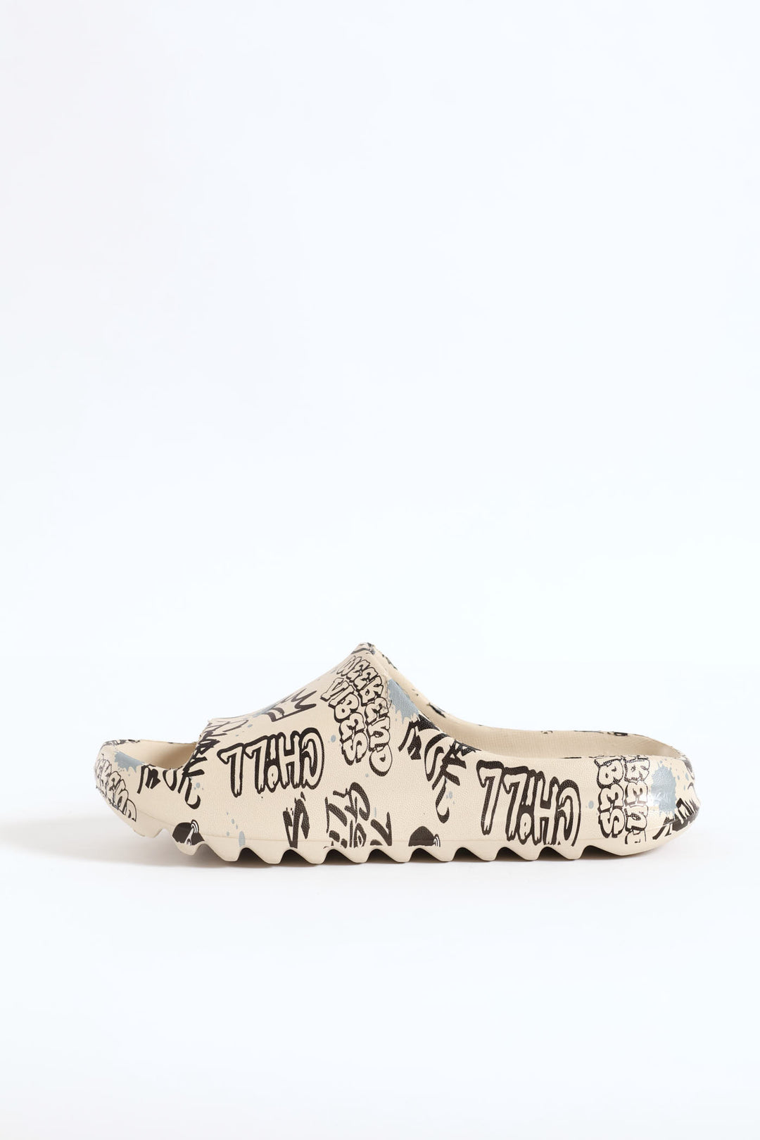 Boys Graffiti Print Slide - Stone