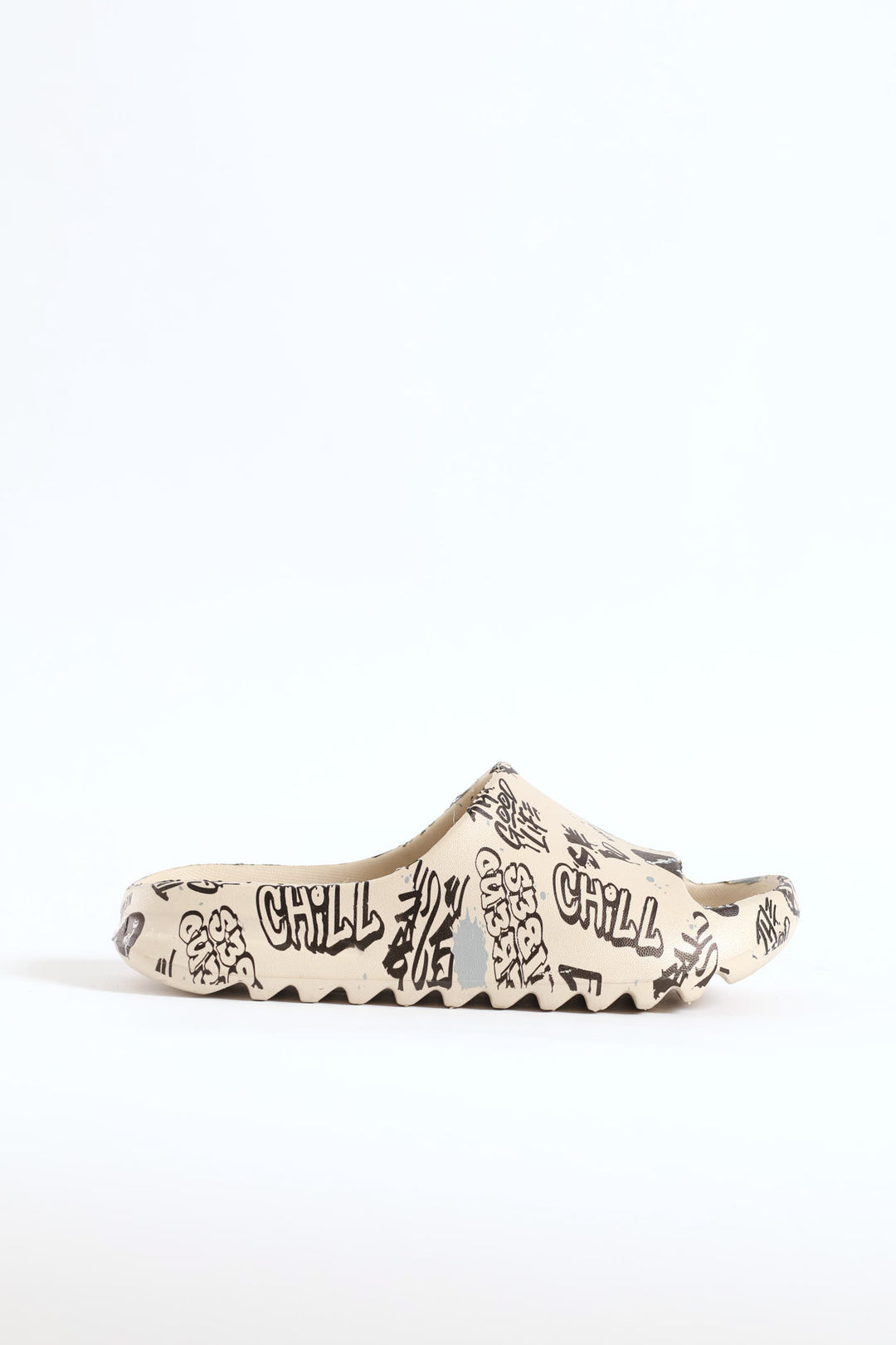 Boys Graffiti Print Slide - Stone