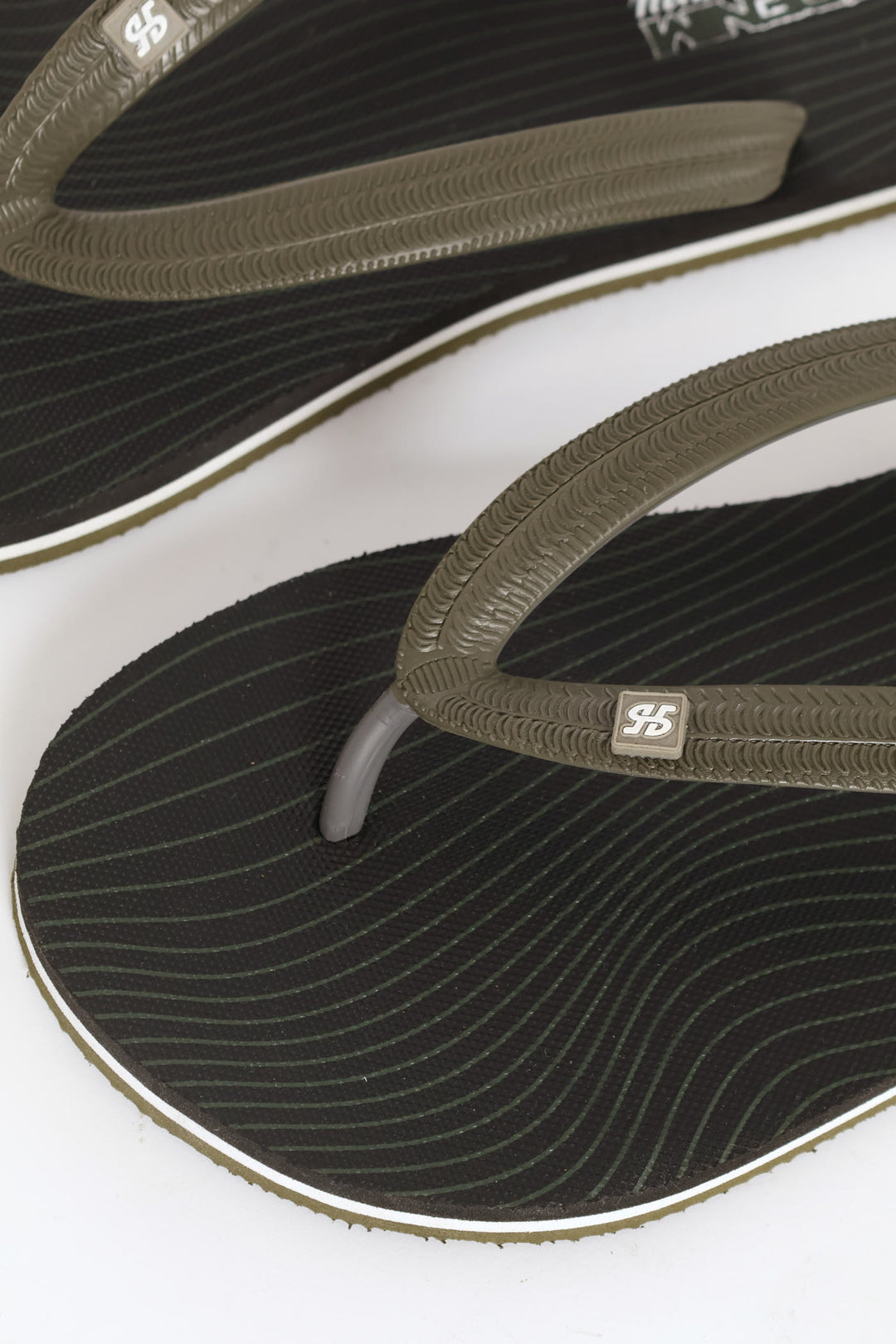 Printed Rubber Flip Flop - Black