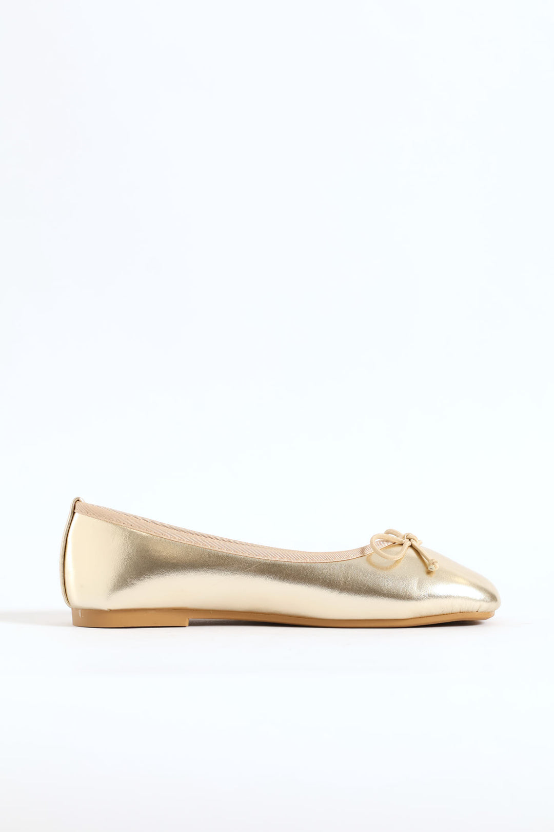Girls Square Toe Pump - Gold
