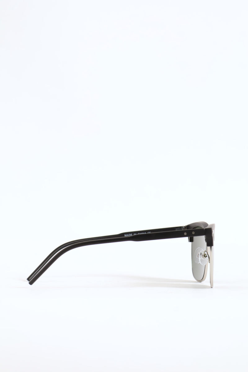 Matte Black/Silver Sunglasses - Black