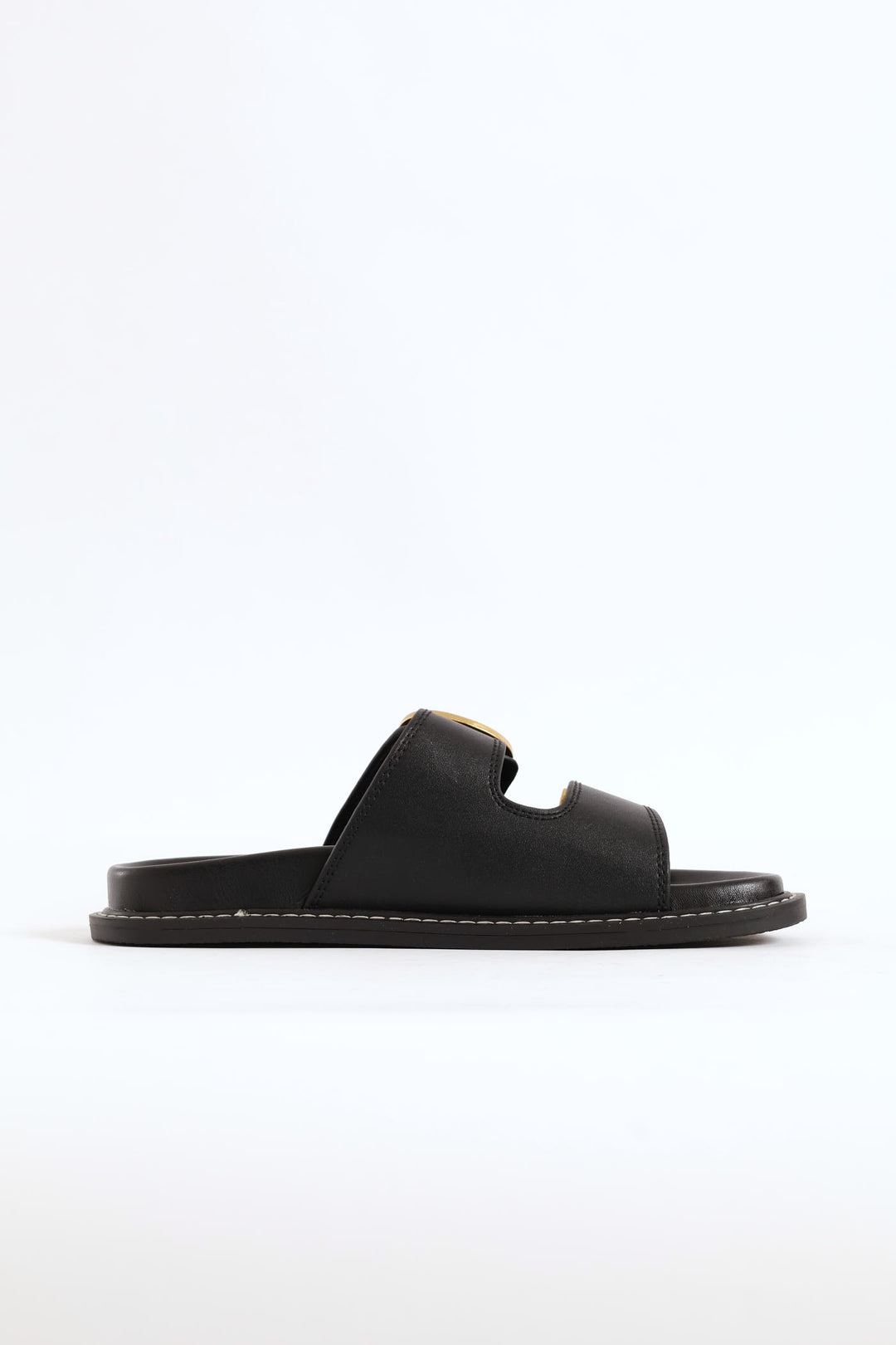Arch Double Strap Slide - Black