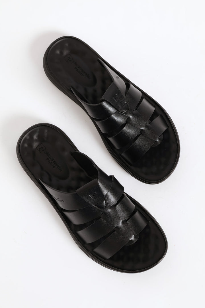 Comfort Strappy Upper Sandal - Black