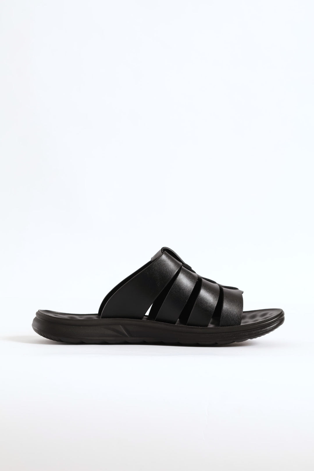 Comfort Strappy Upper Sandal - Black