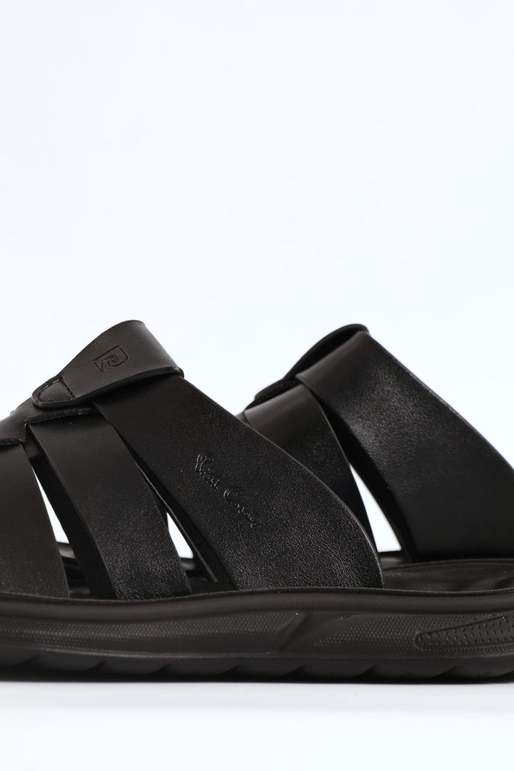 Comfort Strappy Upper Sandal - Black