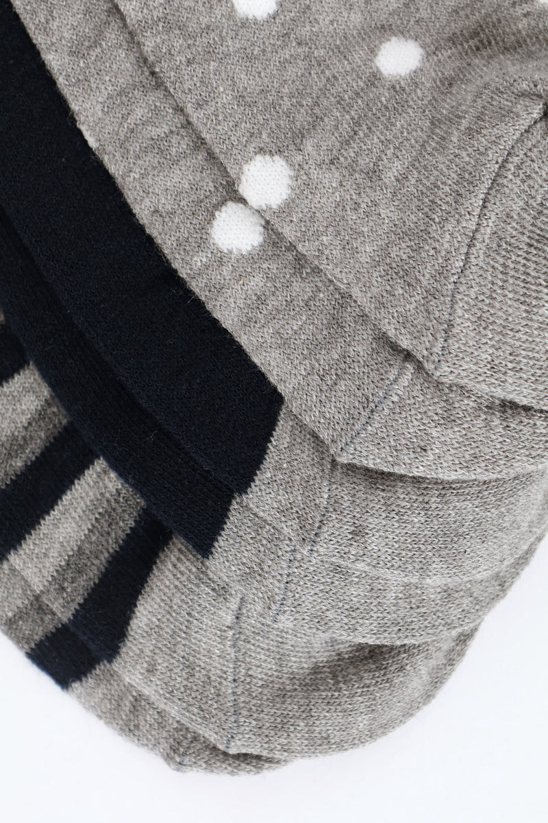 3 Pack Anklet Socks - Grey/Navy