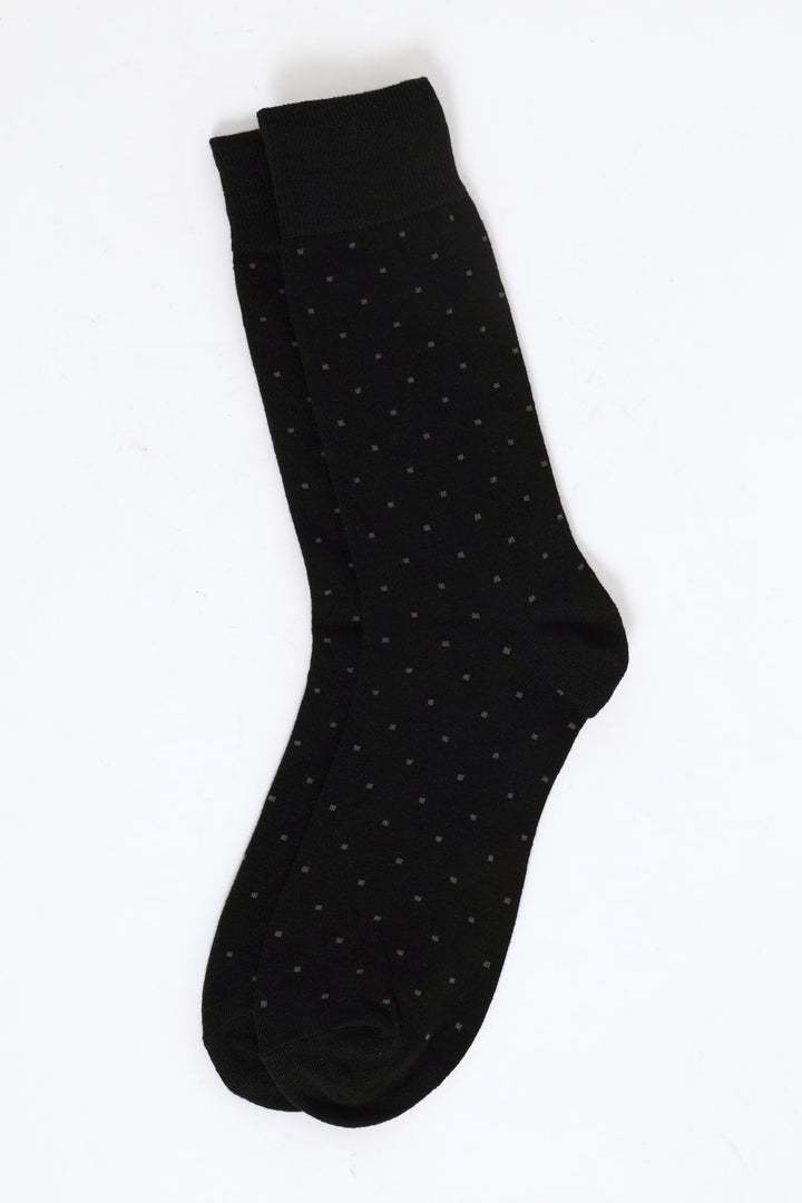 Single Mini Dots Anklet Sock - Black