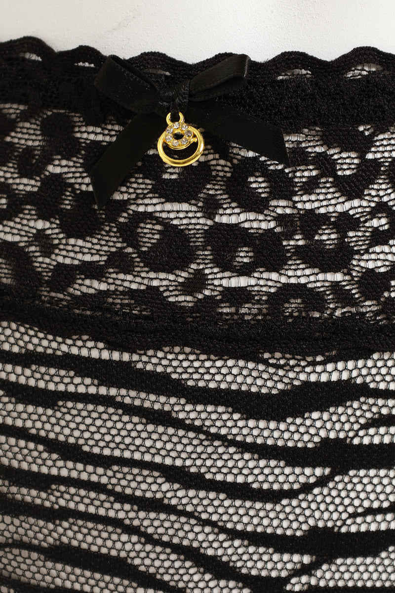 Lace Hi-Cut Panties - Black