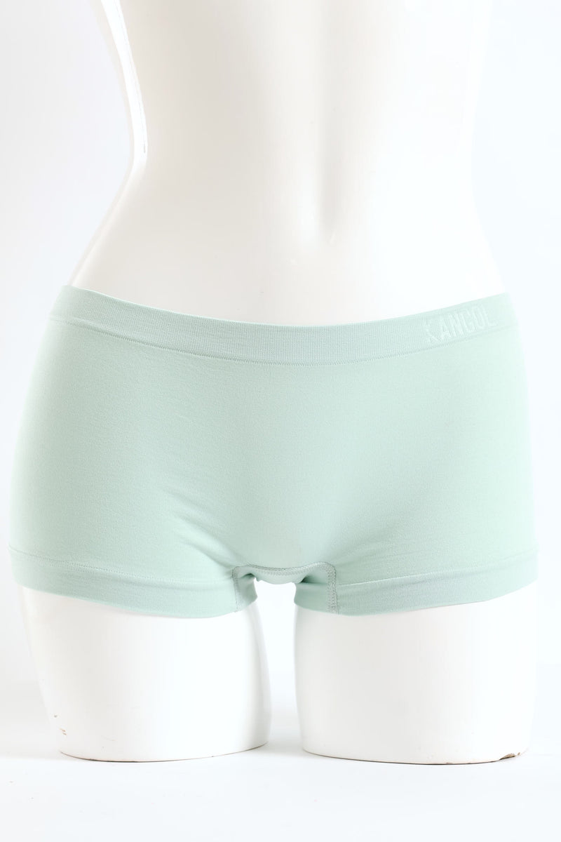 3 Pack Plain Seamless Boyleg Panties - Mauve/Sage/Nude