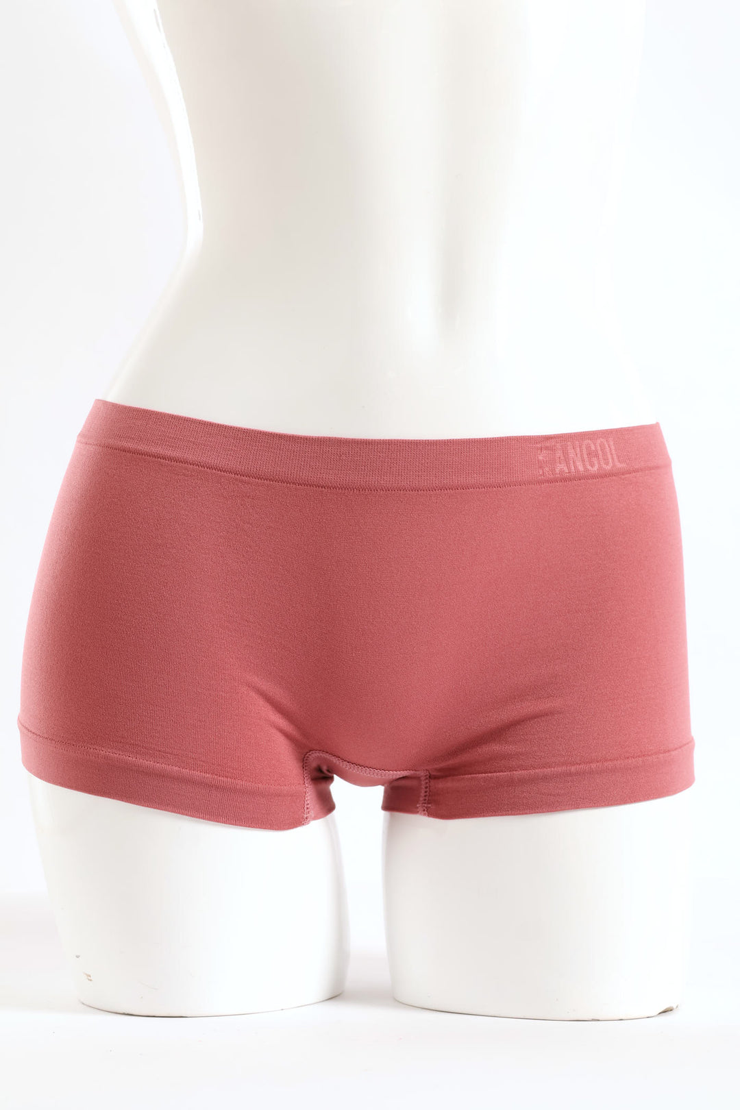 3 Pack Plain Seamless Boyleg Panties - Mauve/Sage/Nude