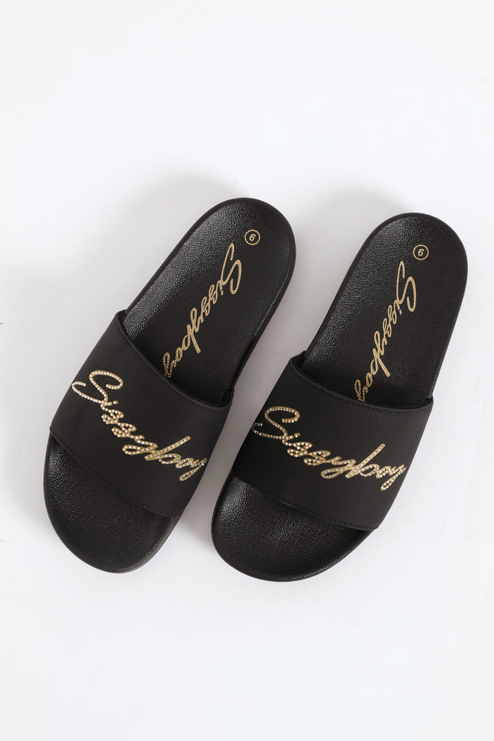 Paula Logo Slide - Black